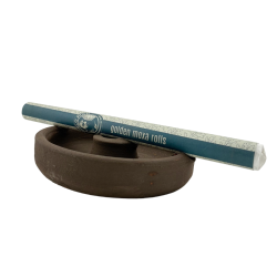 Ashtray and exterior at Moxa in terracotta