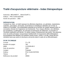 Tratado vol. Acupuntura veterinaria I-III - Dr. veterinario. Molinier